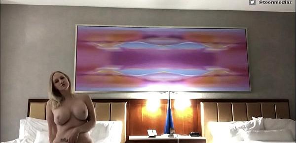  Big tits mom striptease in a hotel